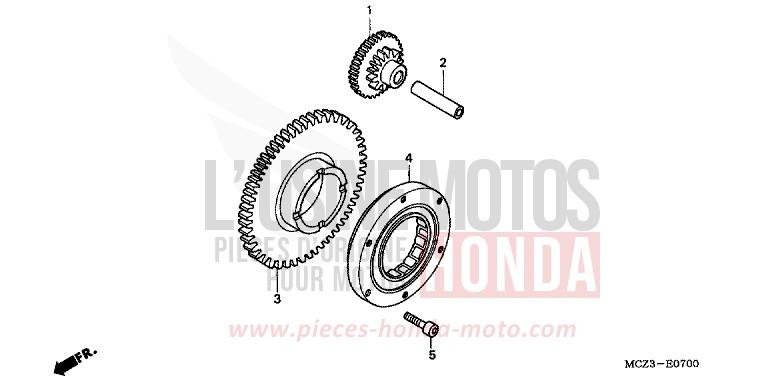 STARTING CLUTCH for Hornet 900 GRAPHITE BLACK (NHB01) from 2007